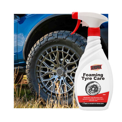 Aeropak 500ml Tire Cleaner Spray Plastic Bottle Car Tire Shine Foam Cleaner with 3-Year Expiration