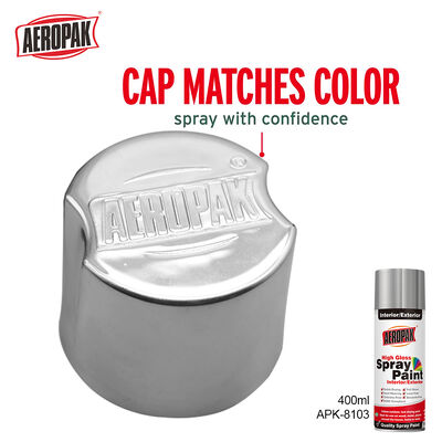 Shock Resistance Quick Drying Bright Chrome Aerosol Spray Paint for Metal and Plastic Surfaces