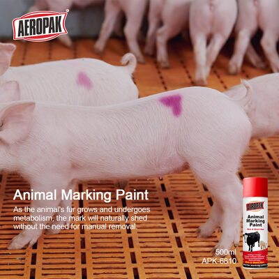 High Visibility 500ml Acrylic Livestock Identification Weatherproof Animal Marking Spray Paint OEM Cattle Sheep Aeropak