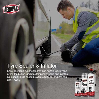 Aeropak 500ml Aerosol Anti-puncture Emergency Tire Repair Anti-rust Tinplate Bicycle Vacuum Tire Sealant Liquid Motorcycle Car