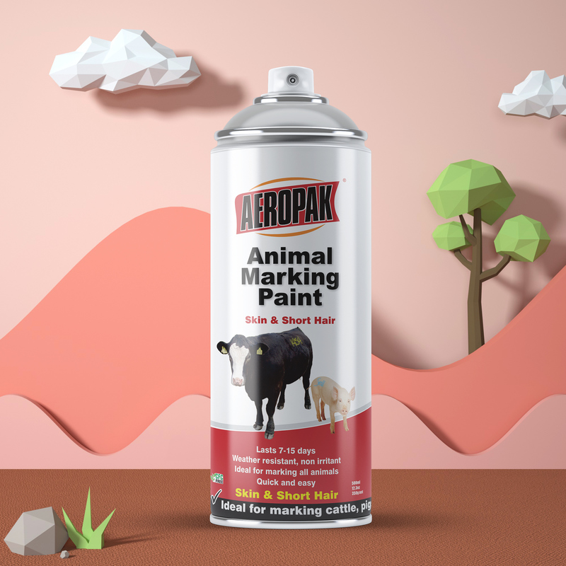 500ml Aerosol Animal Marking Spray Paint with 3 Years Shelf Life, Fast Drying and Customized Colors for Livestock