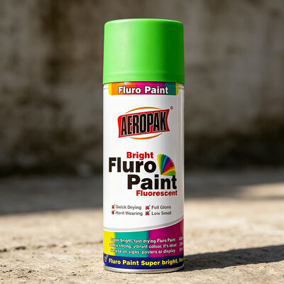 Aeropak 400 ml Acryl-Neonfarbe mit hoher Sichtbarkeit, Großhandel, Private Label, fluoreszierendes Farbspray, Sicherheitsmarkierung, DIY-Projekte