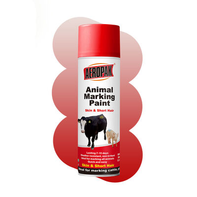 AEROPAK OEM Aerosol 500ml Großhandelspreis Tiermarkierung Sprühfarbe auf Acrylbasis mit verschiedenen Farben für Haut und kurzes Haar